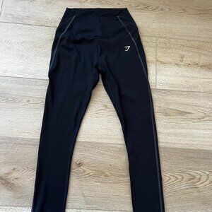 Gymshark High-Waisted Training Leggings Size Small - Black/Grey